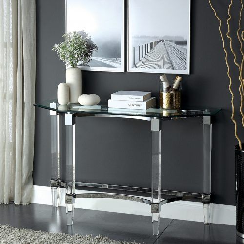 Glass And Pewter Oval Console Tables (Photo 19 of 20)