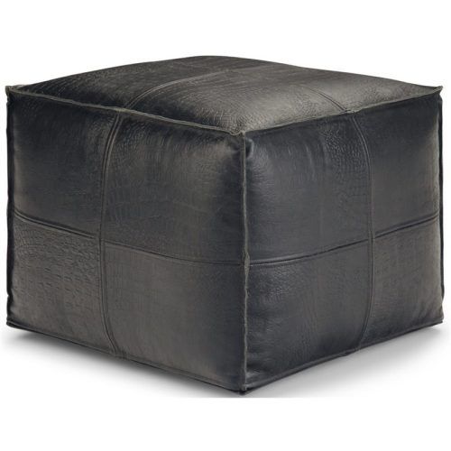 Black Leather Ottomans (Photo 13 of 20)