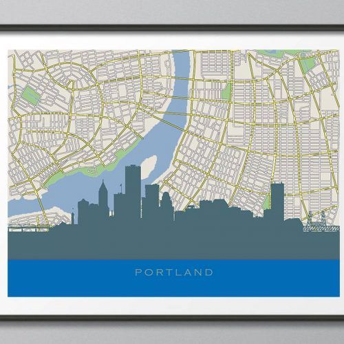Portland Map Wall Art (Photo 11 of 20)