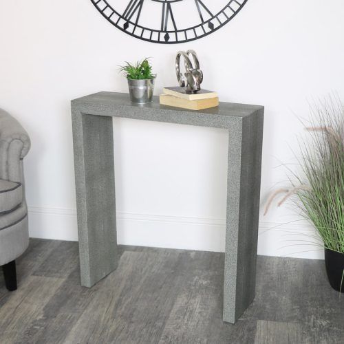 Gray Wood Veneer Console Tables (Photo 4 of 20)