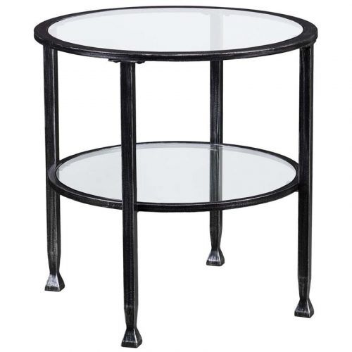 Black Round Glass-Top Console Tables (Photo 5 of 20)