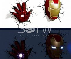20 Collection of 3d Wall Art Iron Man Night Light