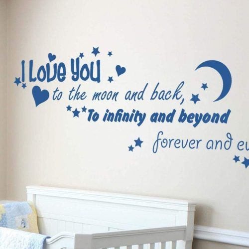 I Love You To The Moon And Back Wall Art (Photo 8 of 20)