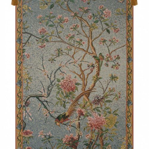 Blended Fabric Ethereal Days Chinoiserie Wall Hangings With Rod (Photo 4 of 20)