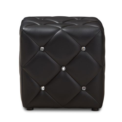 Silver Faux Leather Ottomans With Pull Tab (Photo 14 of 20)