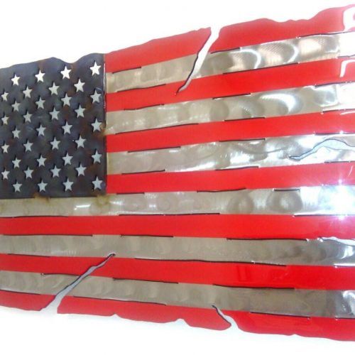 American Flag Metal Wall Art (Photo 7 of 20)