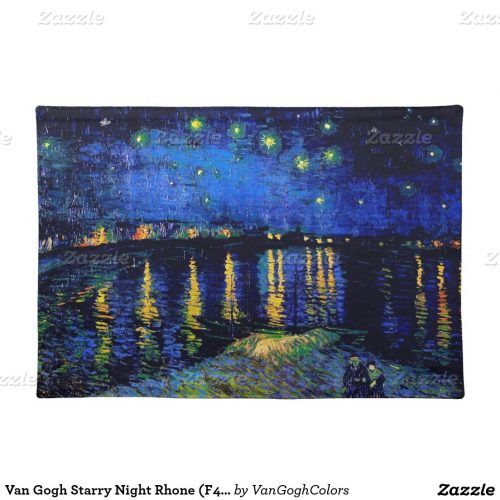 Blended Fabric Van Gogh Starry Night Over The Rhone Wall Hangings (Photo 1 of 20)