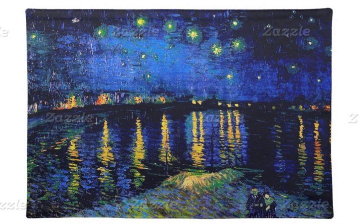 2024 Best of Blended Fabric Van Gogh Starry Night Over the Rhone Wall Hangings