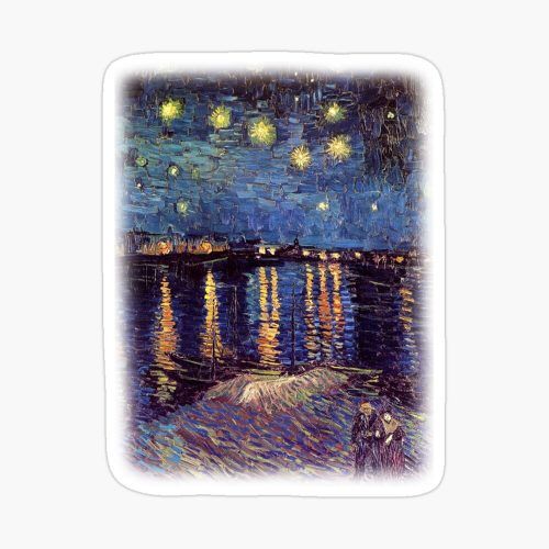 Blended Fabric Van Gogh Starry Night Over The Rhone Wall Hangings (Photo 16 of 20)