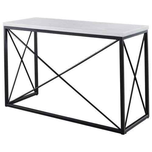 Silver Leaf Rectangle Console Tables (Photo 5 of 20)