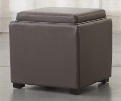 Top 20 of Black and Ivory Solid Cube Pouf Ottomans