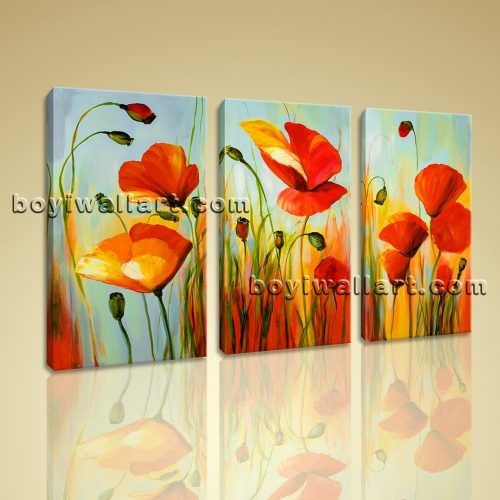 Poppies Canvas Wall Art (Photo 5 of 15)