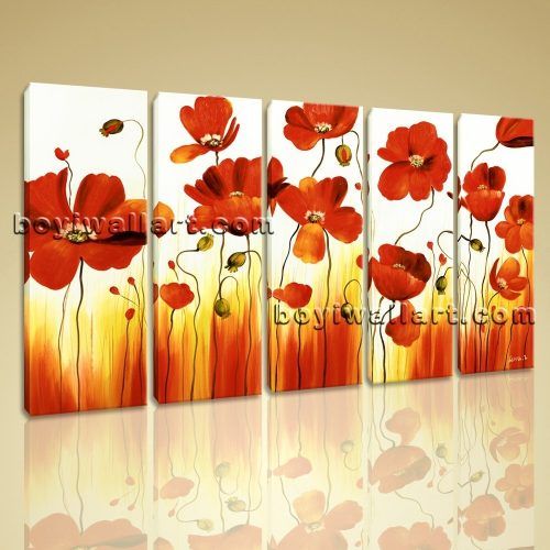 Poppies Canvas Wall Art (Photo 8 of 15)
