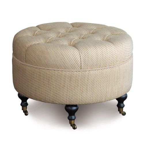Tufted Fabric Cocktail Ottomans (Photo 6 of 20)