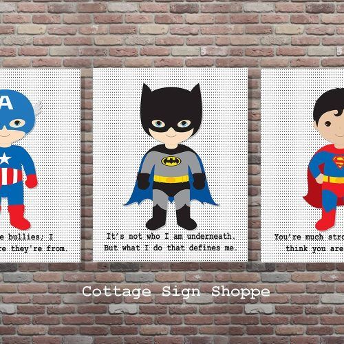 Superhero Wall Art For Kids (Photo 3 of 25)