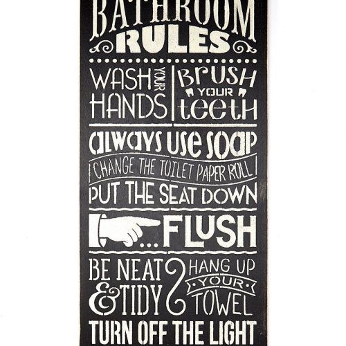 Bathroom Rules Wall Art (Photo 18 of 20)