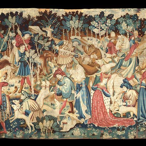 Blended Fabric European Five English Horses Tapestries (Photo 10 of 20)