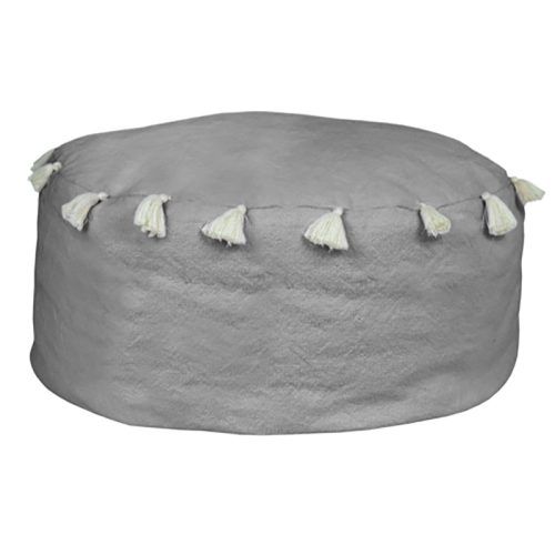 Gray Fabric Round Modern Ottomans With Rope Trim (Photo 12 of 20)