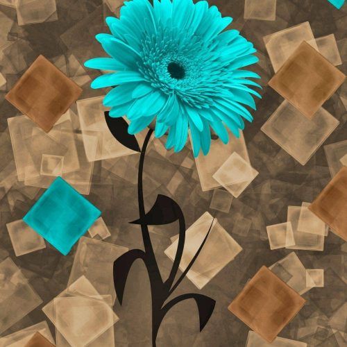 Turquoise And Brown Wall Art (Photo 3 of 25)