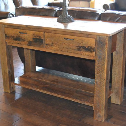 Barnwood Console Tables (Photo 4 of 20)