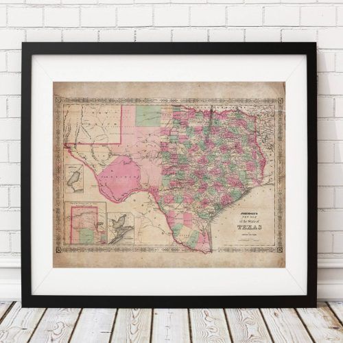 Texas Map Wall Art (Photo 4 of 20)