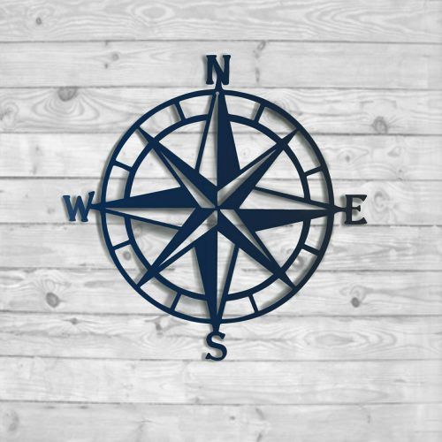 Outdoor Metal Wall Compass (Photo 3 of 20)