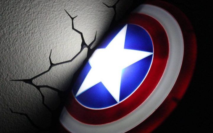 2024 Best of 3d Wall Art Captain America Night Light