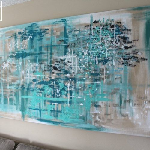 Oversized Teal Canvas Wall Art (Photo 11 of 20)