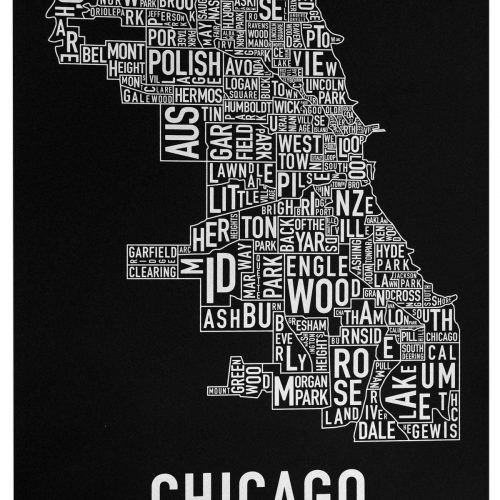 Chicago Neighborhood Map Wall Art (Photo 5 of 20)