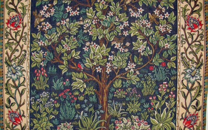 Blended Fabric Tree of Life, William Morris Wall Hangings