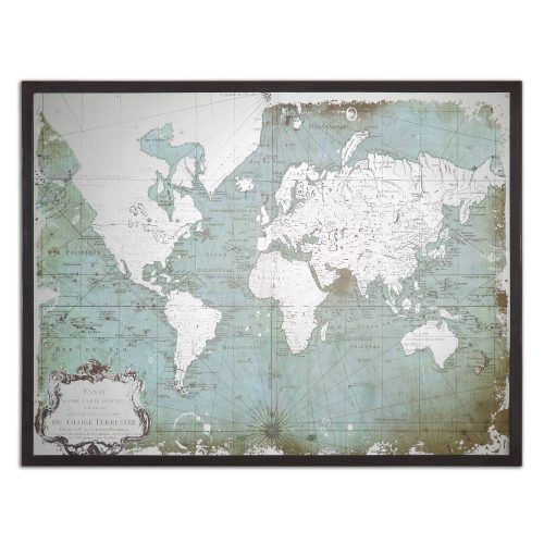 Framed World Map Wall Art (Photo 11 of 20)
