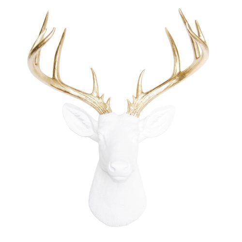 Large Deer Head Faux Taxidermy Wall Decor (Photo 1 of 20)