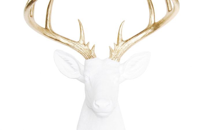 20 Collection of Large Deer Head Faux Taxidermy Wall Decor