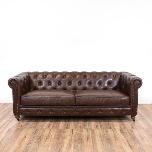 Faux Leather Sofas In Dark Brown (Photo 9 of 20)