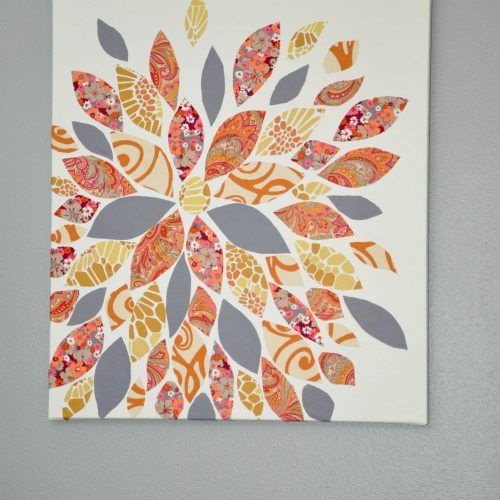 Diy Fabric Flower Wall Art (Photo 12 of 15)