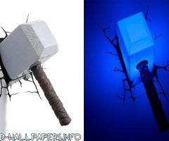 20 Best Ideas 3d Wall Art Thor Hammer Night Light