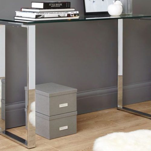 Chrome And Glass Modern Console Tables (Photo 8 of 20)