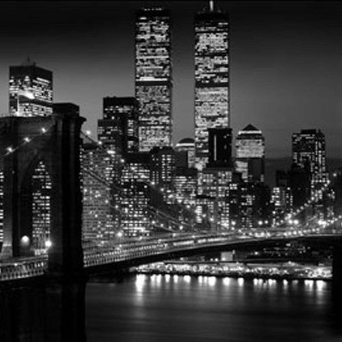 New York Skyline Canvas Black And White Wall Art (Photo 20 of 20)