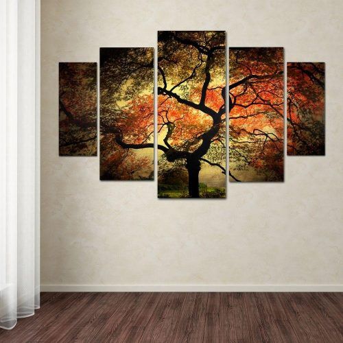 Canvas Wall Art Of Trees (Photo 4 of 15)