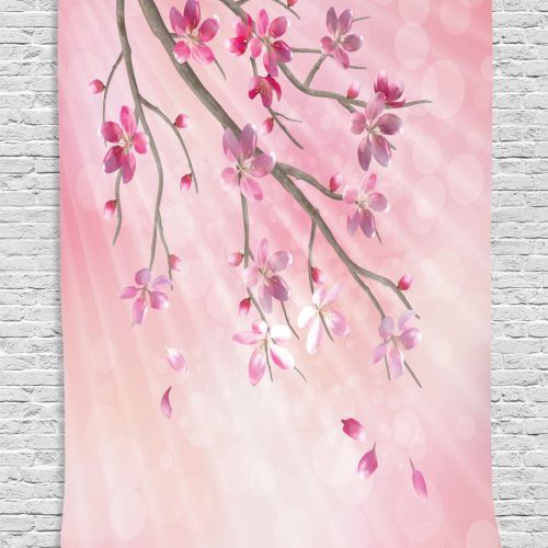 Blended Fabric Spring Blossom Tapestries (Photo 11 of 20)