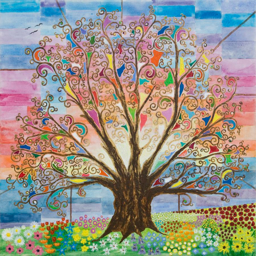 Blended Fabric Pastel Tree Of Life Wall Hangings (Photo 2 of 20)