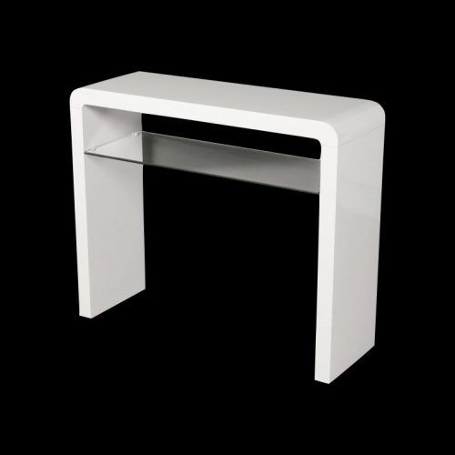 White Geometric Console Tables (Photo 10 of 20)