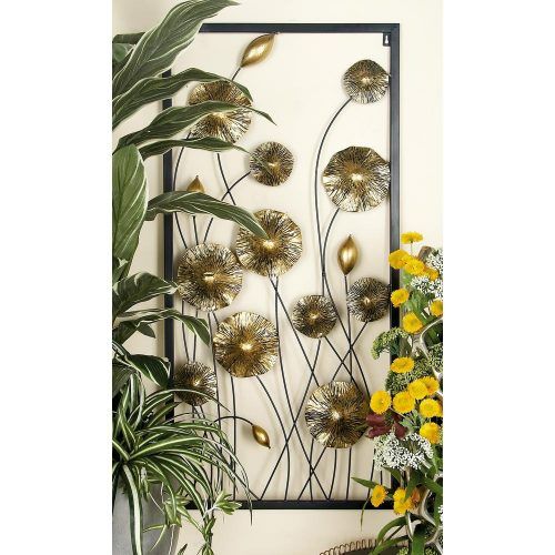 Metal Flower Wall Decor (Set Of 3) (Photo 20 of 20)