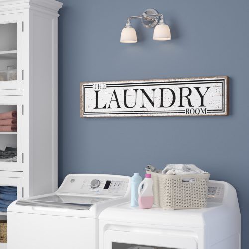 Personalized Mint Distressed Vintage-Look Laundry Metal Sign Wall Decor (Photo 17 of 20)