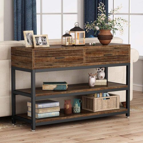 3-Piece Shelf Console Tables (Photo 3 of 20)