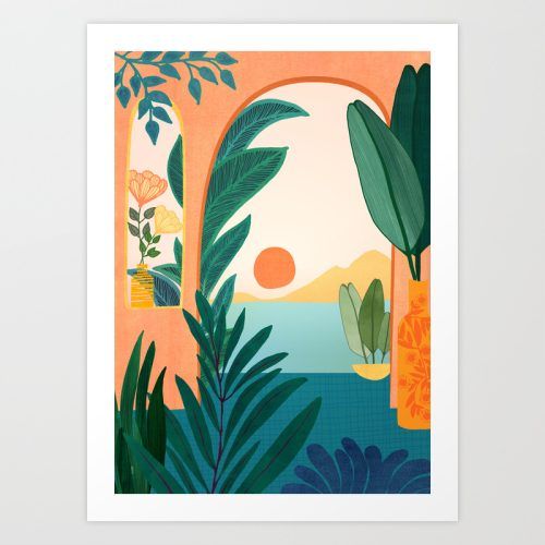 Tropical Evening Wall Art (Photo 1 of 20)