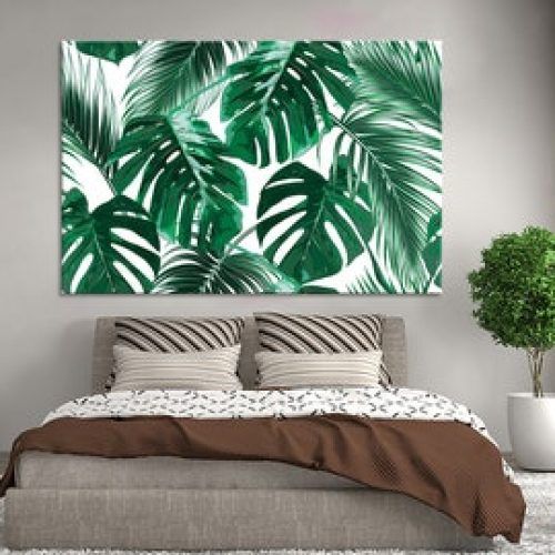 Abstract Tropical Foliage Wall Art (Photo 4 of 20)