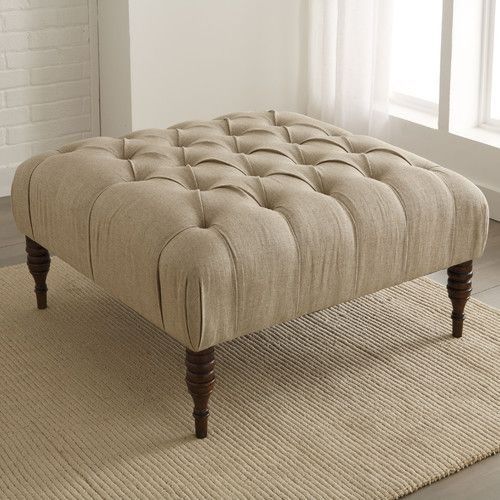 Tufted Fabric Cocktail Ottomans (Photo 18 of 20)