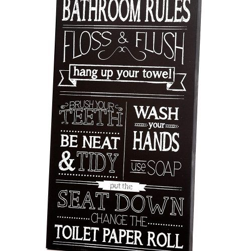 Bathroom Rules Wall Art (Photo 6 of 20)