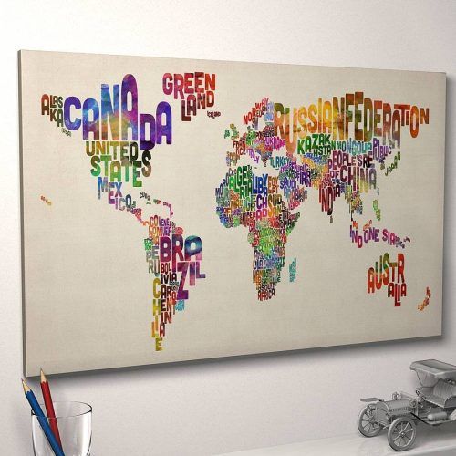 World Map Wall Art Print (Photo 2 of 20)